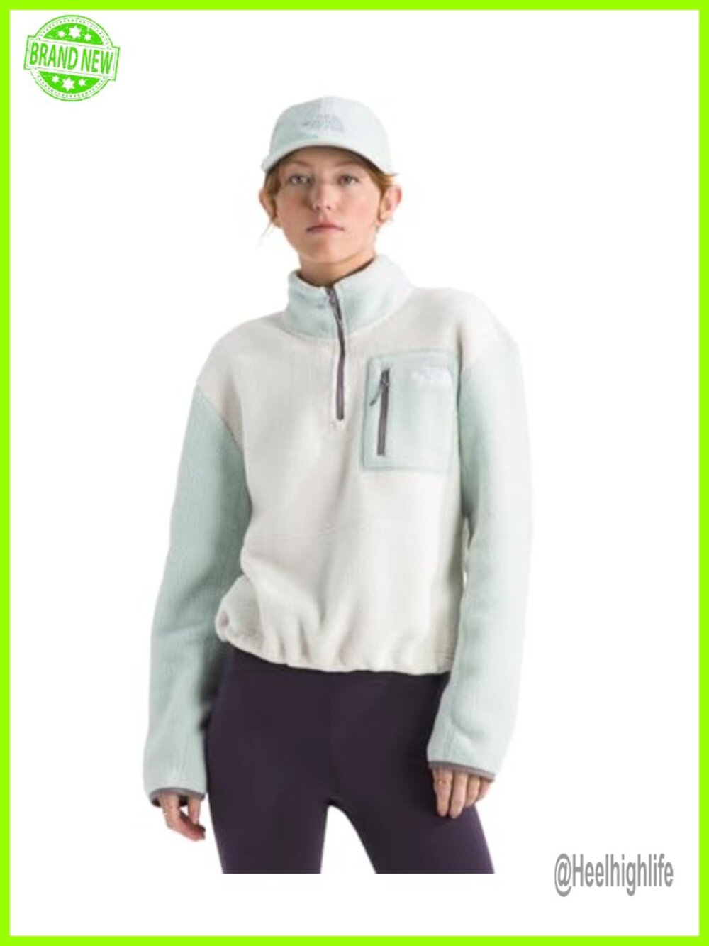 North Face Quarter Zip Fleece Pullover Jacket Women's Recycled Polyester
